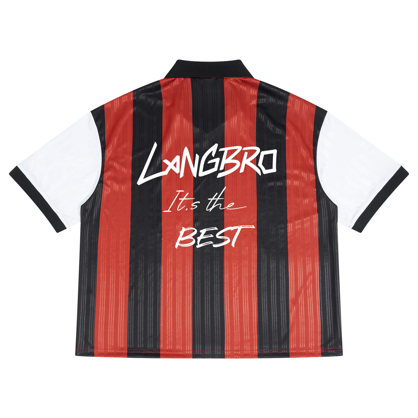 Unisex Boxy Striped Collared Soccer Jersey