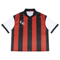 Unisex Boxy Striped Collared Soccer Jersey