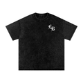 Snow Washed Oversized Cotton T-Shirt